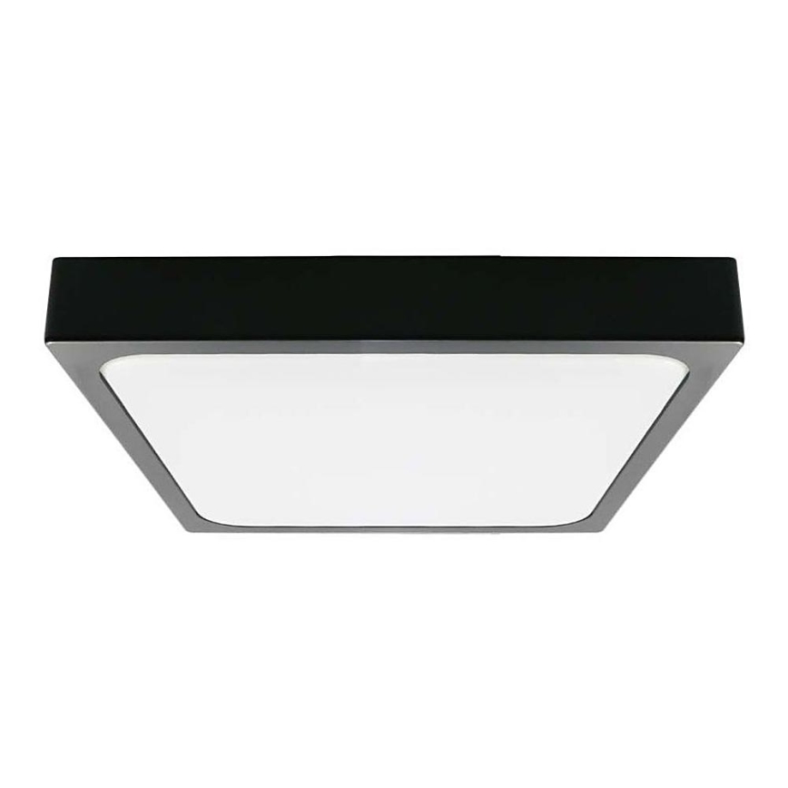 LED Bathroom ceiling light LED/24W/230V 6500K IP44 29,5x29,5 cm black