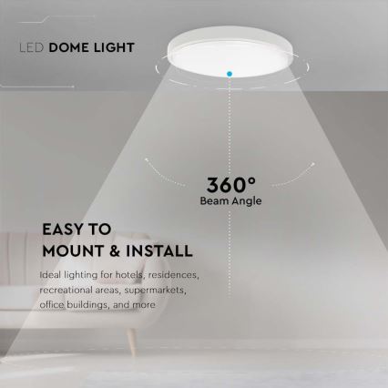 LED Bathroom ceiling light LED/30W/230V 3000K IP44 white