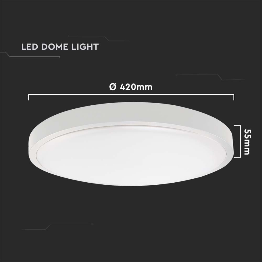 LED Bathroom ceiling light LED/30W/230V 3000K IP44 white