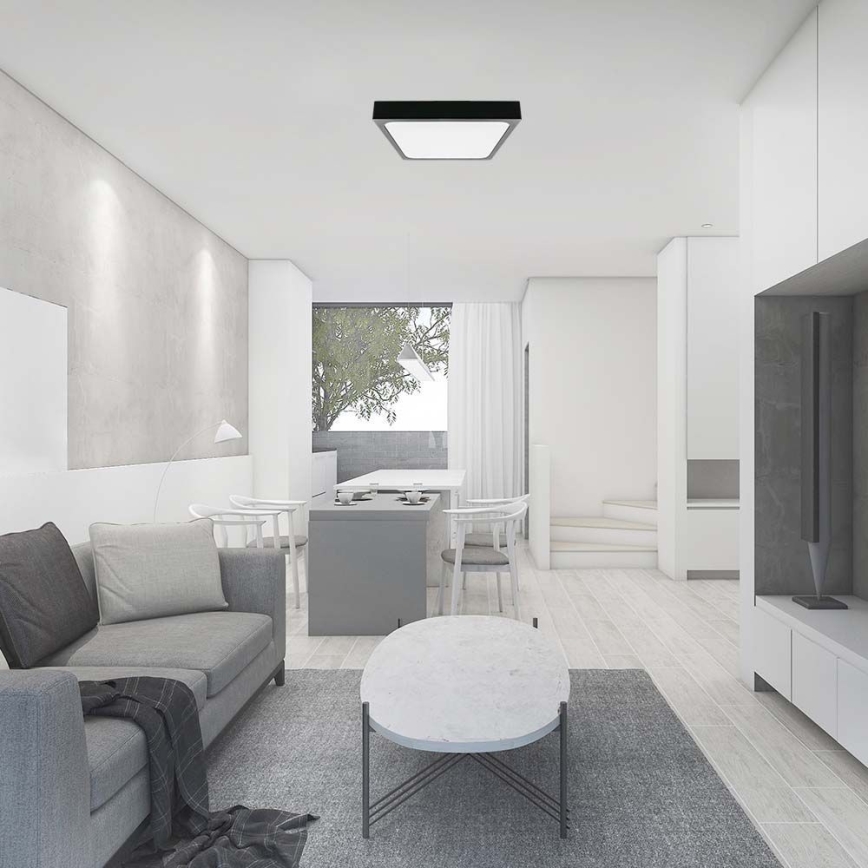 LED Bathroom ceiling light LED/30W/230V 6500K IP44 black