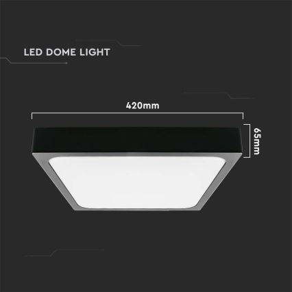 LED Bathroom ceiling light LED/30W/230V 6500K IP44 black