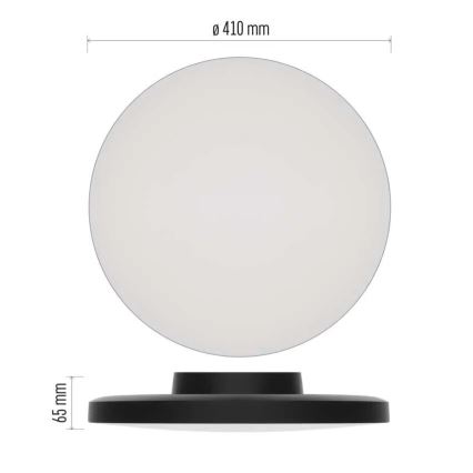 LED Bathroom ceiling light LED/32W/230V 3000/4000/5700K IP55 black