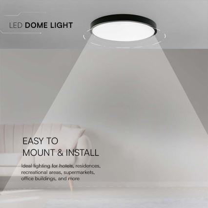 LED Bathroom ceiling light LED/36W/230V 3000K IP44 black