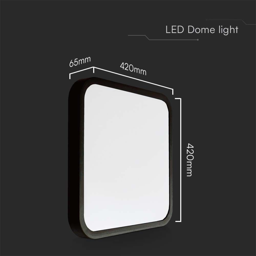 LED Bathroom ceiling light LED/48W/230V 6500K IP44 black