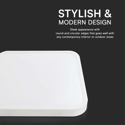 LED Bathroom ceiling light LED/48W/230V 6500K IP44 42x42 cm white