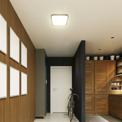 LED Bathroom ceiling light SAMSUNG CHIP LED/48W/230V IP44 4000K 42x42 cm black