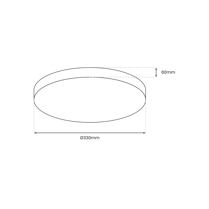 LED Bathroom ceiling light MAYA LED/15W/230V d. 33 cm IP44 black