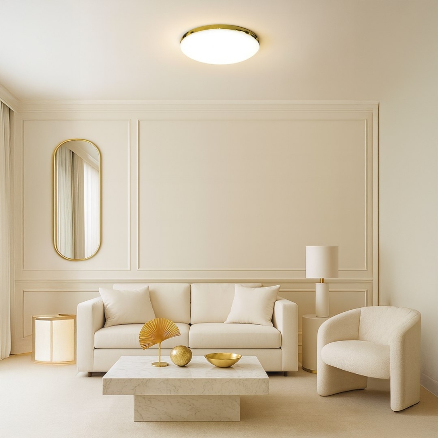 LED Bathroom ceiling light MAYA LED/15W/230V d. 33 cm IP44 gold