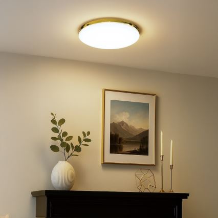 LED Bathroom ceiling light MAYA LED/15W/230V d. 33 cm IP44 gold