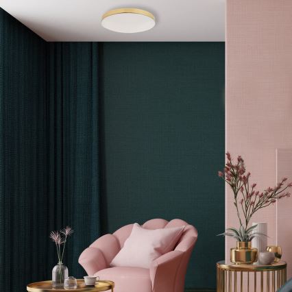 LED Bathroom ceiling light MAYA LED/15W/230V d. 33 cm IP44 gold