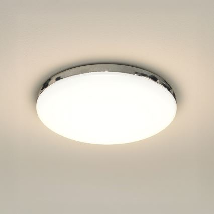 LED Bathroom Ceiling Light MAYA LED/15W/230V Ø33 cm IP44 Polished Chrome