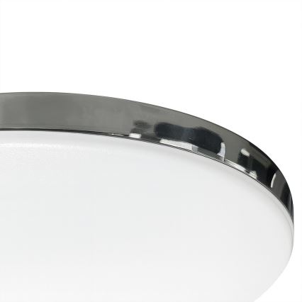 LED Bathroom Ceiling Light MAYA LED/15W/230V Ø33 cm IP44 Polished Chrome