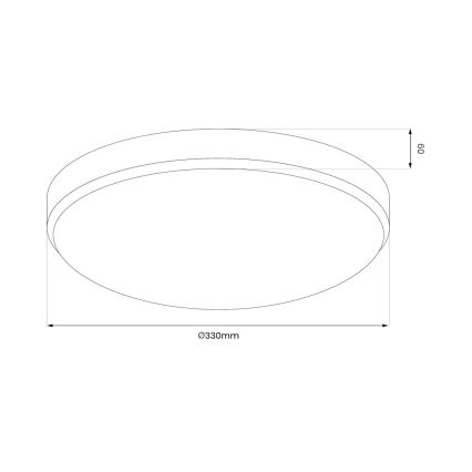 LED Bathroom Ceiling Light MAYA LED/15W/230V Ø33 cm IP44 Polished Chrome