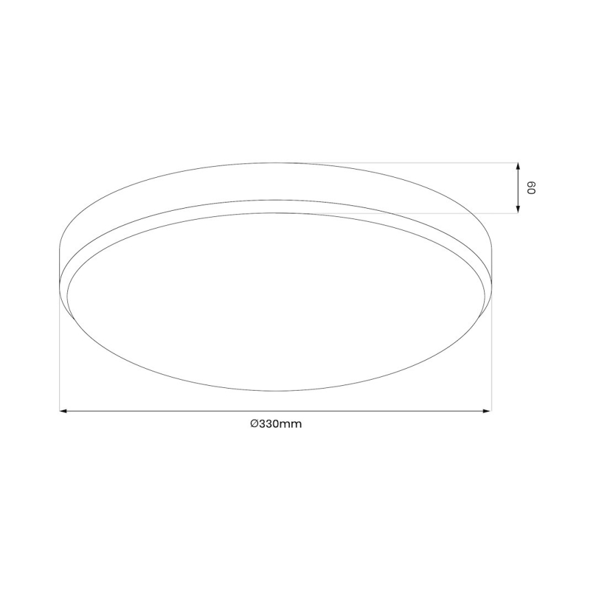 LED Bathroom Ceiling Light MAYA LED/15W/230V Ø33 cm IP44 Polished Chrome