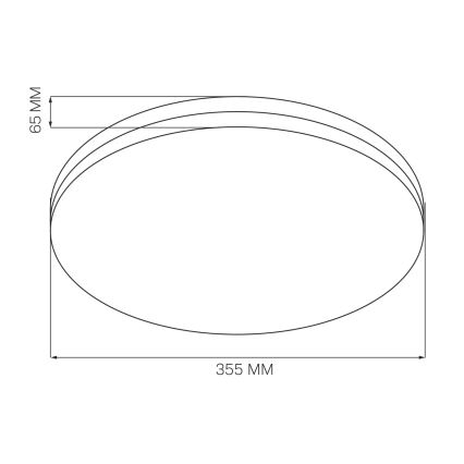 LED Bathroom ceiling light MOON LED/18W/230V black IP44