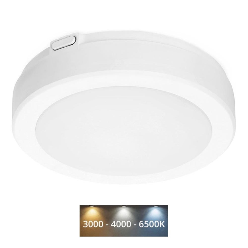 LED Bathroom ceiling light NAIROS LED/12W/230V 3000/4000/6500K IP65 d. 20 cm white