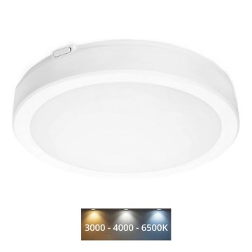 LED Bathroom ceiling light NAIROS LED/18W/230V 3000/4000/6500K IP65 d. 30 cm white