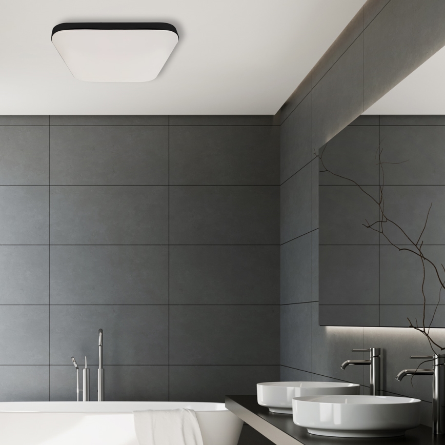 LED Bathroom ceiling light NEMO LED/17W/230V IP44 black