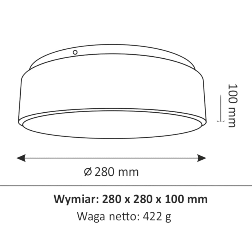 LED Bathroom ceiling light RENE LED/15W/230V IP44 black
