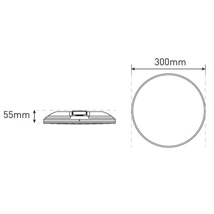 LED Dimmable bathroom ceiling light SLIDE LED/6/12/18/24W/230V 2900/4000/6200K IP44 white