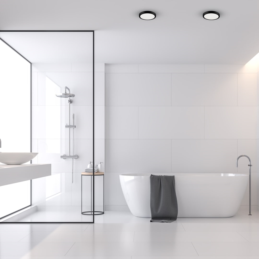 LED Bathroom ceiling light VERA LED/12W/230V 4000K IP65 black