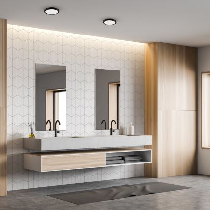 LED Bathroom ceiling light VERA LED/18W/230V 4000K IP65 black