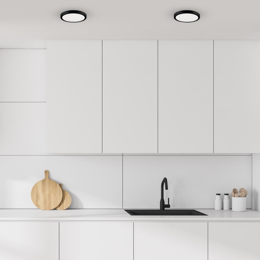 LED Bathroom ceiling light VERA LED/24W/230V 4000K IP65 black