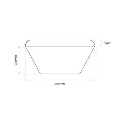 LED Bathroom ceiling light with a sensor NEMO LED/16W/230V IP44 black