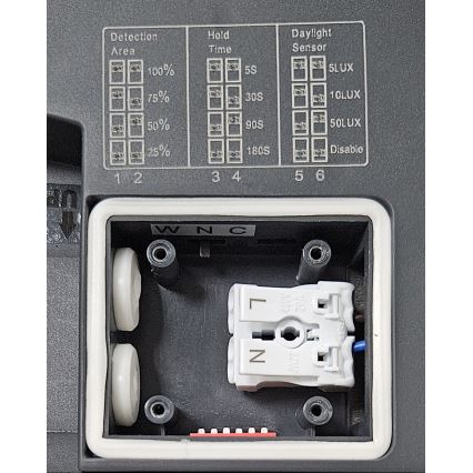 LED Bathroom ceiling light with sensor ELLÉ LED/24W/230V 3000/4000/6500K 26x26 cm IP54 anthracite