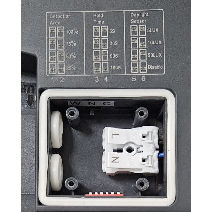 LED Bathroom ceiling light with sensor ELLÉ LED/24W/230V 3000/4000/6500K d. 26 cm IP54 anthracite