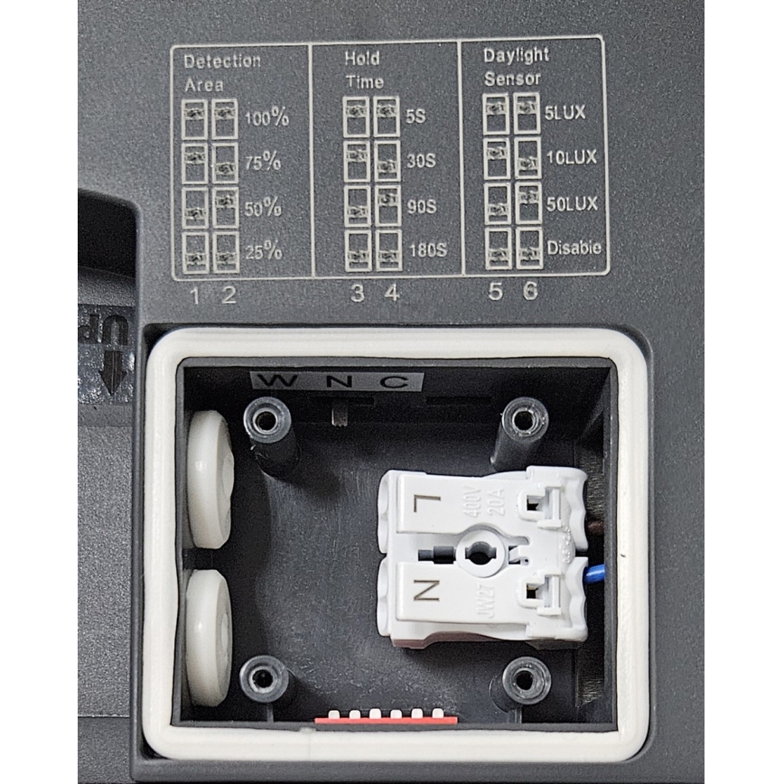 LED Bathroom ceiling light with sensor ELLÉ LED/24W/230V 3000/4000/6500K d. 26 cm IP54 anthracite