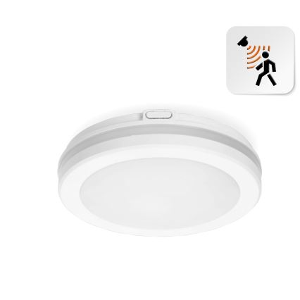 LED Bathroom ceiling light with sensor LED/12W/230V 3000/4000/6500K IP65 d. 20 cm white + remote control