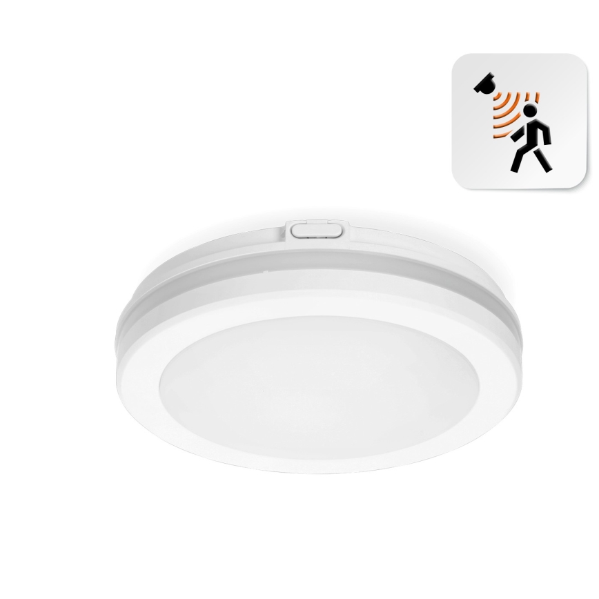LED Bathroom ceiling light with sensor LED/12W/230V 3000/4000/6500K IP65 d. 20 cm white + remote control