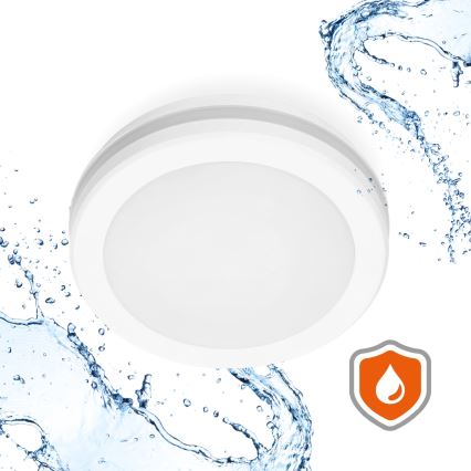 LED Bathroom ceiling light with sensor LED/12W/230V 3000/4000/6500K IP65 d. 20 cm white + remote control