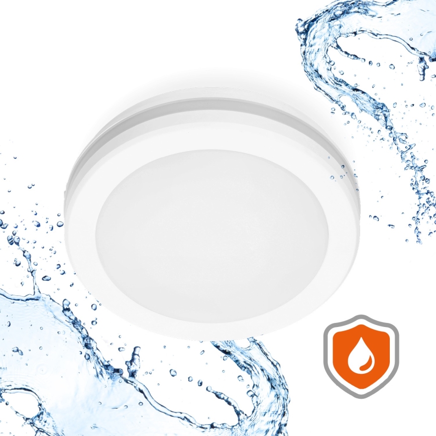 LED Bathroom ceiling light with sensor LED/12W/230V 3000/4000/6500K IP65 d. 20 cm white + remote control
