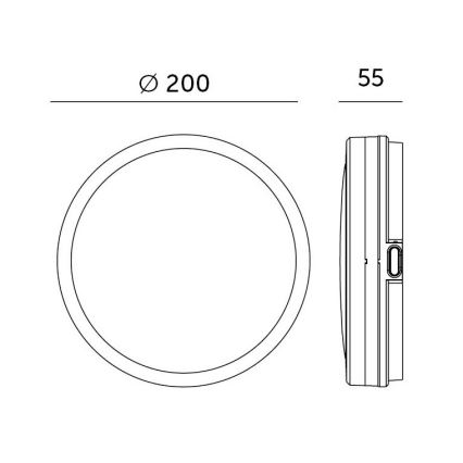 LED Bathroom ceiling light with sensor LED/12W/230V 3000/4000/6500K IP65 d. 20 cm white + remote control