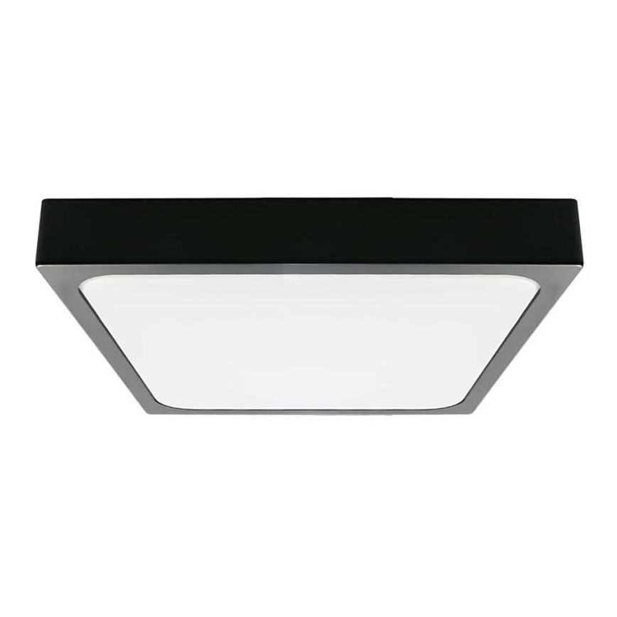 LED Bathroom ceiling light with sensor LED/18W/230V 4000K IP44 22,5x22,5 cm black