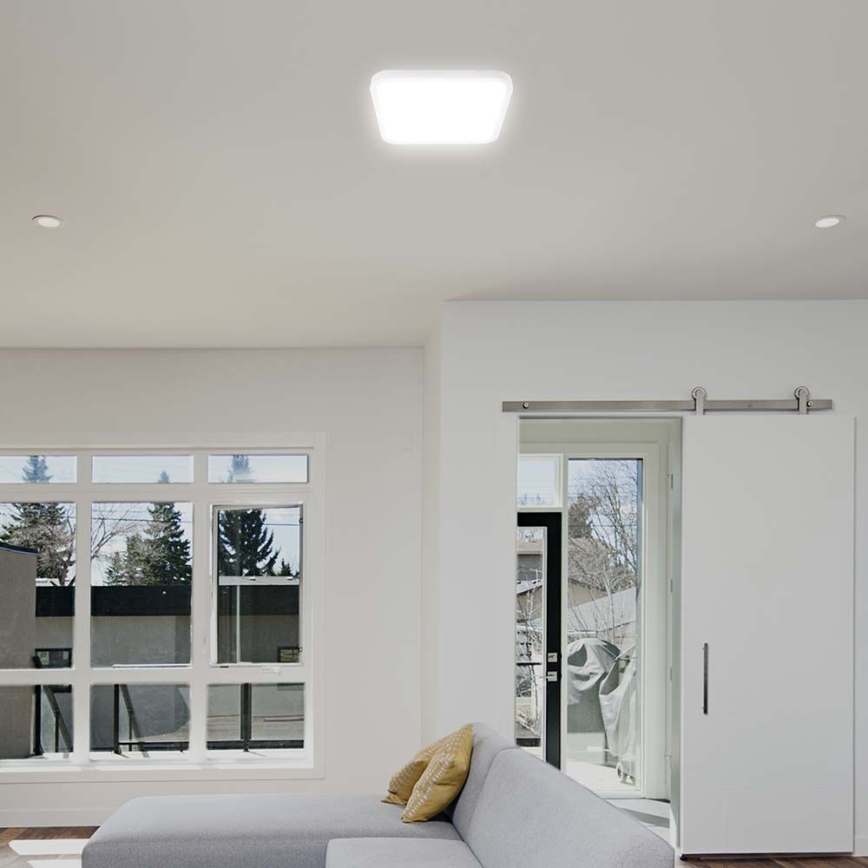 LED Bathroom ceiling light with sensor LED/18W/230V 4000K IP44 white + remote control