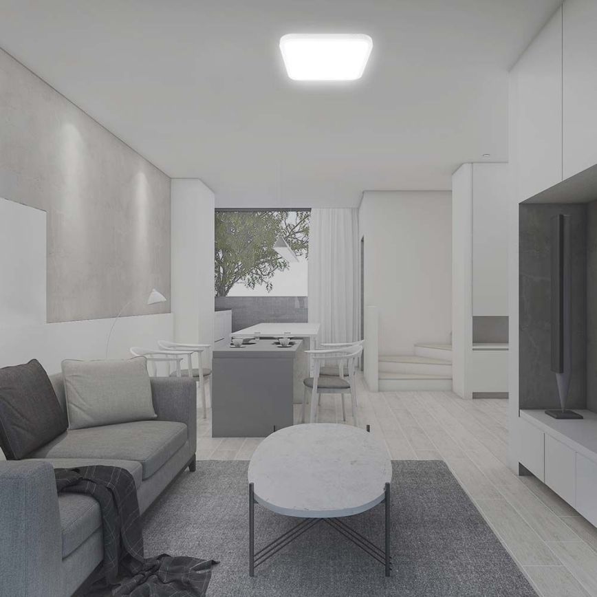 LED Bathroom ceiling light with sensor LED/18W/230V 4000K IP44 white + remote control