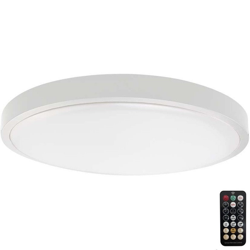 LED Bathroom ceiling light with sensor LED/18W/230V 4000K IP44 white + remote control