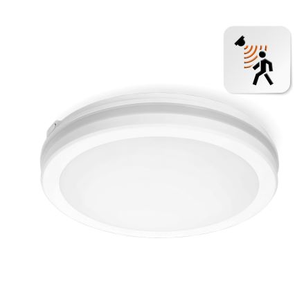 LED Bathroom ceiling light with sensor LED/18W/230V 3000/4000/6500K IP65 d. 30 cm white + remote control