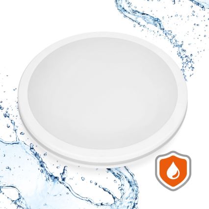 LED Bathroom ceiling light with sensor LED/18W/230V 3000/4000/6500K IP65 d. 30 cm white + remote control