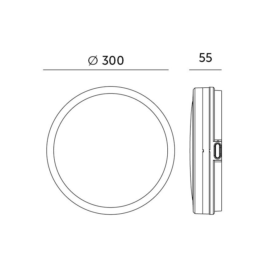LED Bathroom ceiling light with sensor LED/18W/230V 3000/4000/6500K IP65 d. 30 cm white + remote control