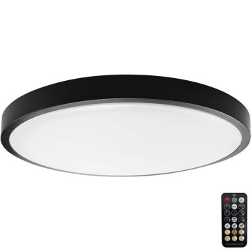 LED Bathroom ceiling light with sensor LED/24W/230V 4000K IP44 black + remote control