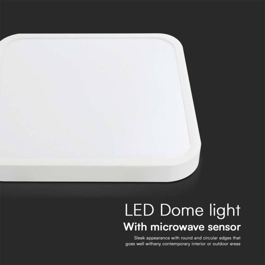 LED Bathroom ceiling light with sensor LED/36W/230V 4000K IP44 white + remote control