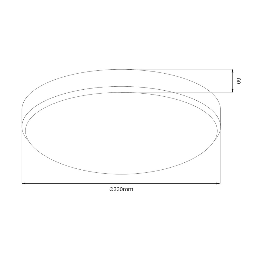 LED Bathroom ceiling light with sensor MAYA LED/13W/230V d. 33 cm IP44 black