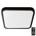 LED Bathroom ceiling light with sensor SAMSUNG CHIP LED/36W/230V IP44 4000K 42x42 cm black + remote control