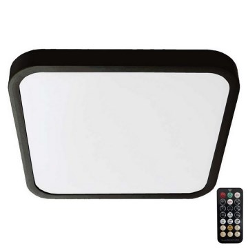 LED Bathroom ceiling light with sensor SAMSUNG CHIP LED/36W/230V IP44 4000K 42x42 cm black + remote control