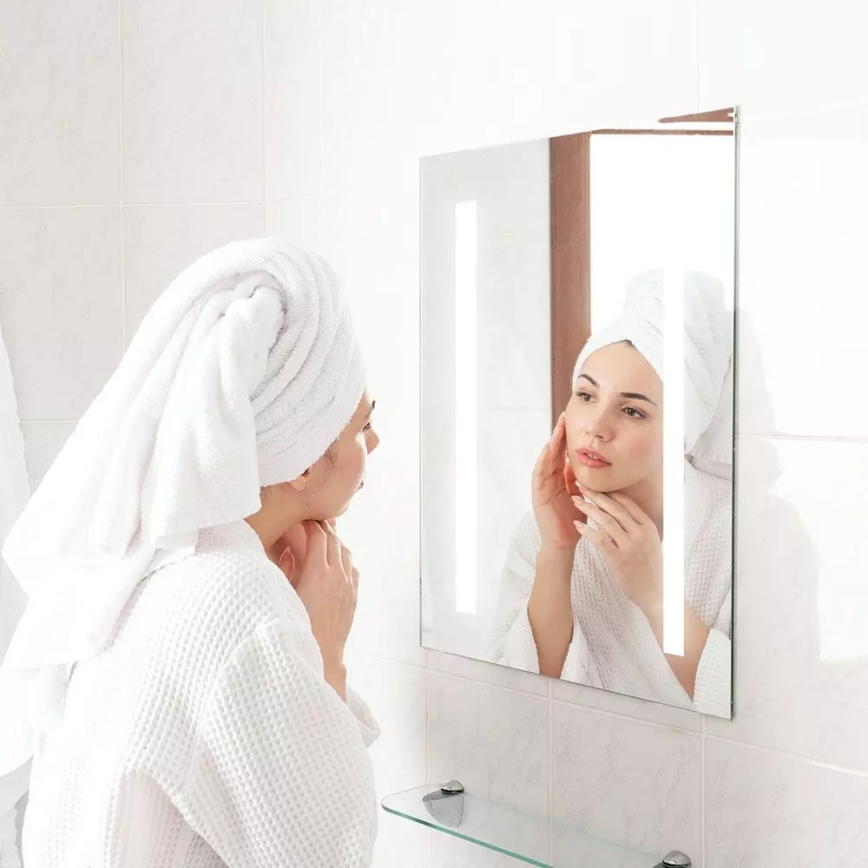 LED Bathroom heated backlit mirror LED/17W/230V IP44