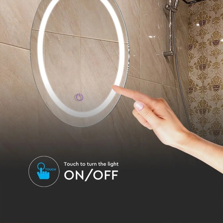 LED Bathroom heated backlit mirror LED/25W/230V IP44 3000K/4000K/6400K